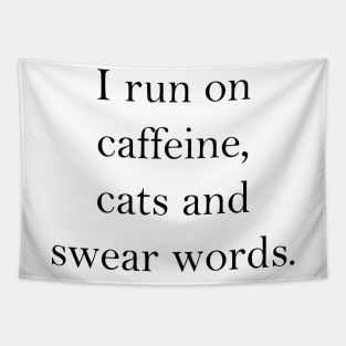 caffeine, cats and swear words Tapestry