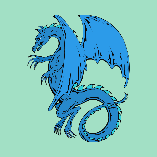 Blue Dragon by artfulfreddy