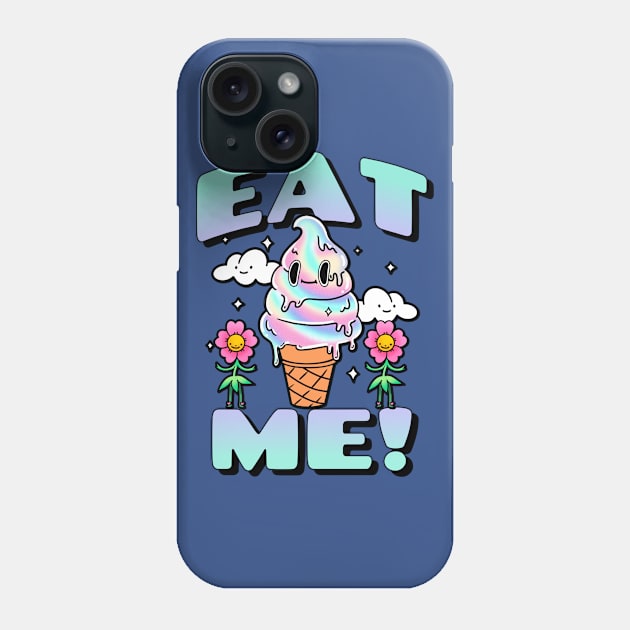 Trippy psychedelic ice cream cone Phone Case by Tip Top Tee's