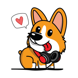 cute corgi by the chest T-Shirt