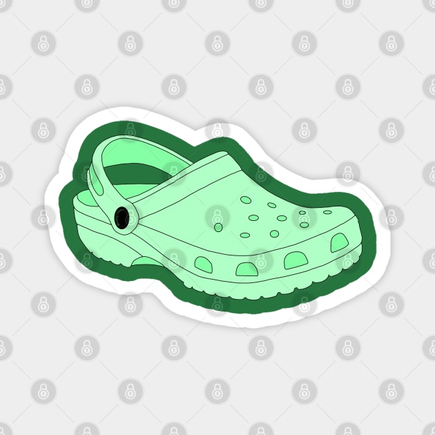 Green Crocs Shoe Magnet by Gold Star Creative