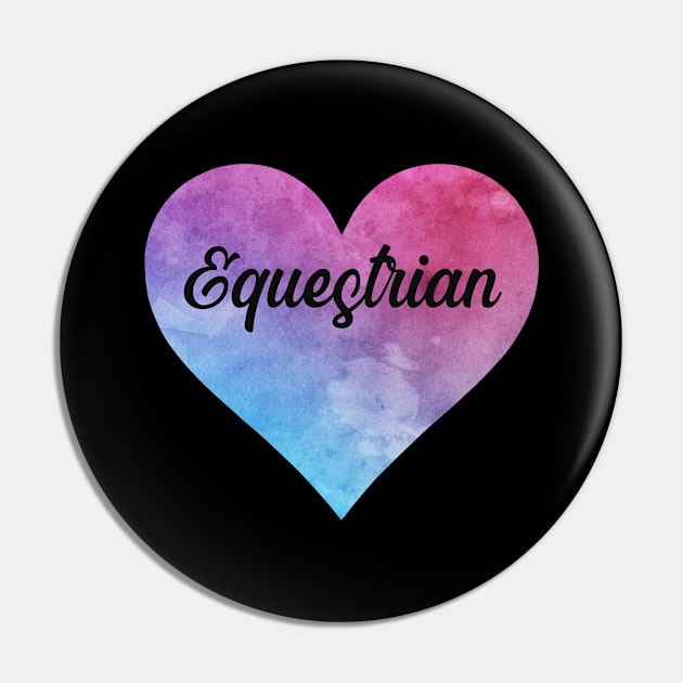 Equestrian girl watercolor heart sticker. Perfect present for mother dad friend him or her Pin by SerenityByAlex