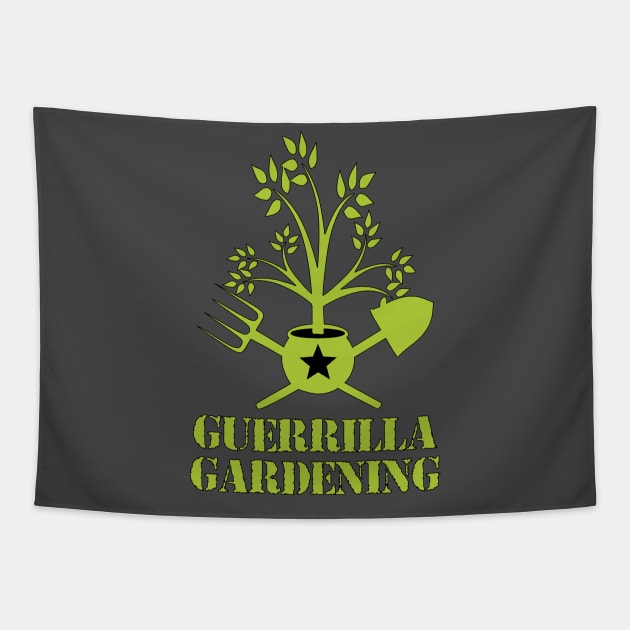 Guerrilla gardening Tapestry by bumblethebee