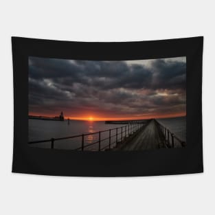 Sunrise at the mouth of the River Blyth - Panorama Tapestry