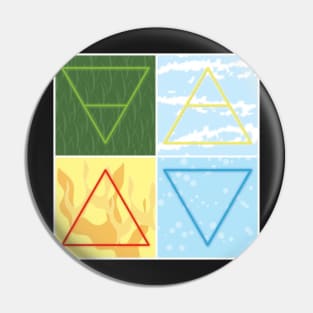 Earth Wind Fire Water Color Alchemy Symbols Pin