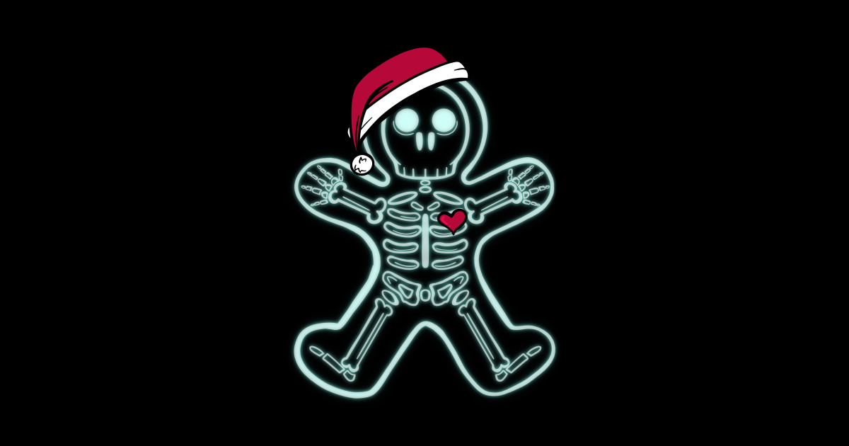 Christmas Gingerbread Man XRay Christmas Sticker TeePublic