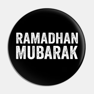 Ramadhan Mubarak - Text Style White Font Pin