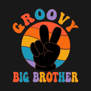 Vintage Groovy Big Brother Peace Sign Love Hippie T-Shirt