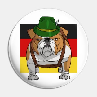 English Bulldog German Oktoberfest Pin