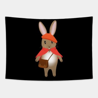 Woodland rabbit in a cloak Tapestry