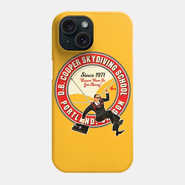 DB Cooper Skydiving School Phone Case by Alema Art