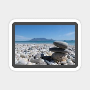 Blouberg Beach Table Mountain Stacked Rocks Magnet