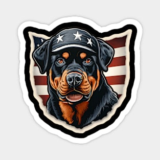 Patriotic Rottweiler Magnet