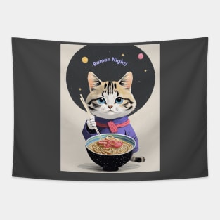 Cat and Ramen Tapestry