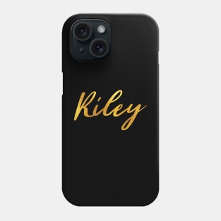 Riley Name Hand Lettering in Faux Gold Letters Phone Case