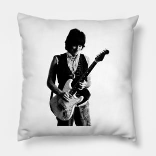 Jeff Beck /\ Old School Aesthethic Retro Pillow