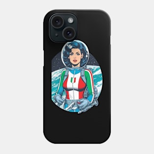 Italian Female Astronaut 1960s Comic Book Superhero Phone Case