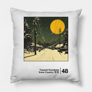 Yasunari Kawabata -  Minimal Style Graphic Artwork Pillow