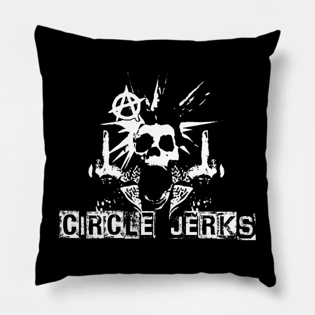 circle jerks skeleton punk Pillow by calistoneug