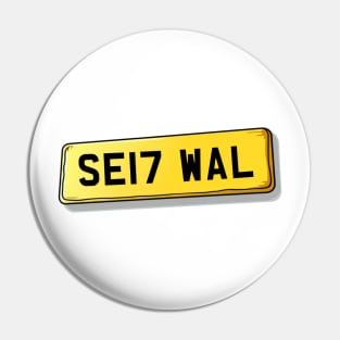 SE17 WAL Walworth Number Plate Pin