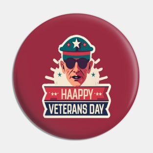 Happy Veterans Day Pin