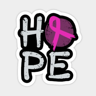 Breast Cancer Awareness Gift Breast Cancer Support Hope Print Magnet