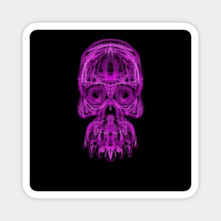 Electroluminated Skull - Hot Pink Magnet