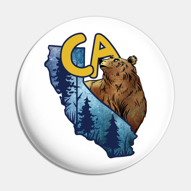 CA Bear Pin by Manfish Inc.