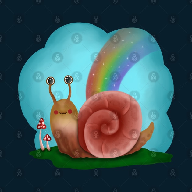 Kawaii Snail by Sasyall