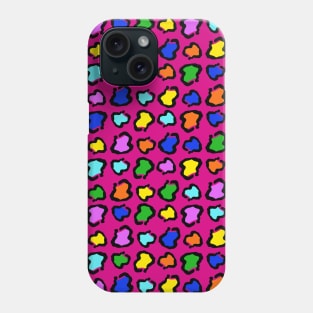 Pink Colorful Bit Cat Print Phone Case