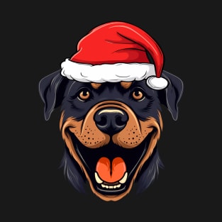 Santa Rottweiler Christmas Puppy Dog Lover T-Shirt