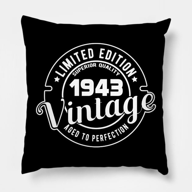 1943 VINTAGE - BIRTHDAY GIFT Pillow by KC Happy Shop