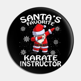 Santas Favorite Karate Instructor Christmas Pin