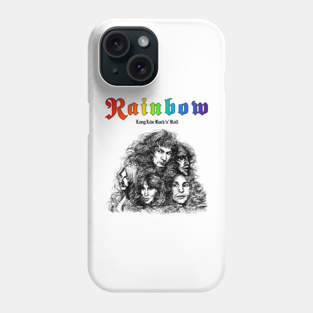 Rainbow Long Live Rock And Roll Phone Case by szymkowski