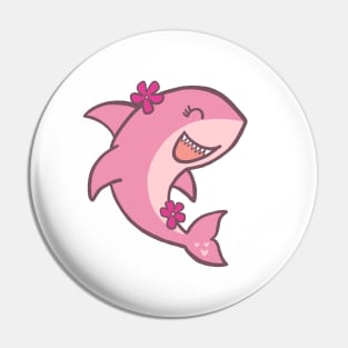 Pink Ocean Shark Pin