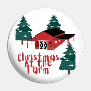 A Farm Christmas Pin