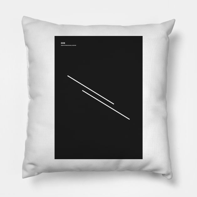 Dubai International Airport (DXB) | Modern Airport Layouts Pillow by Visitify