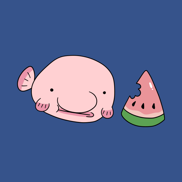 Blobfish Eating Watermelon by saradaboru