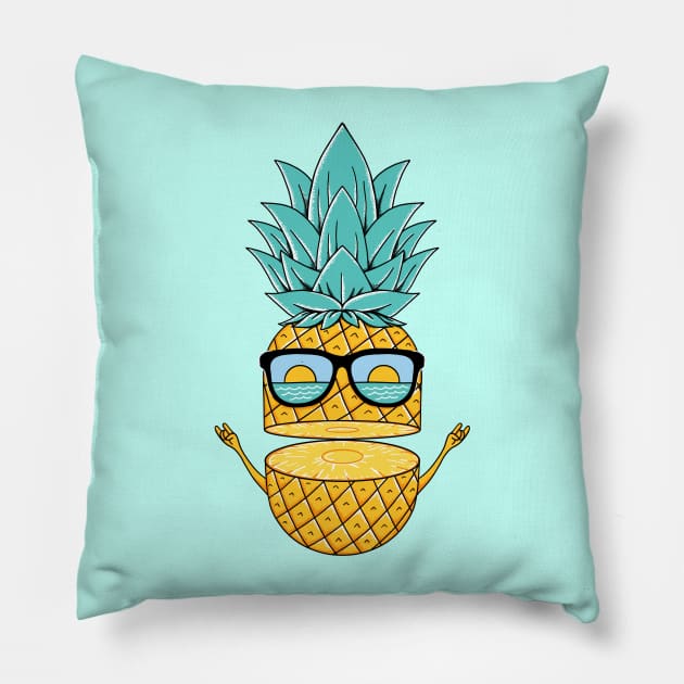 Pineapple summer sunglasses Pillow by coffeeman