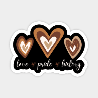 African American Love Pride History Melanin Hearts Magnet