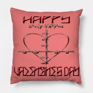 valentine's day math heart graph design Pillow