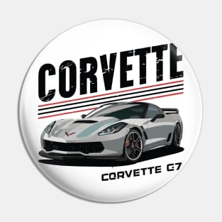 Corvette C7 Z06 JDM Drift Vintage Car Pin