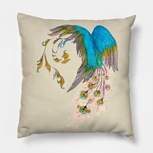 Vintage Peacock Pillow