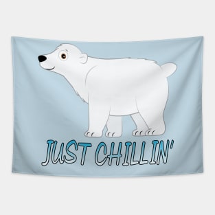 Just Chillin' Polar Bear Tapestry