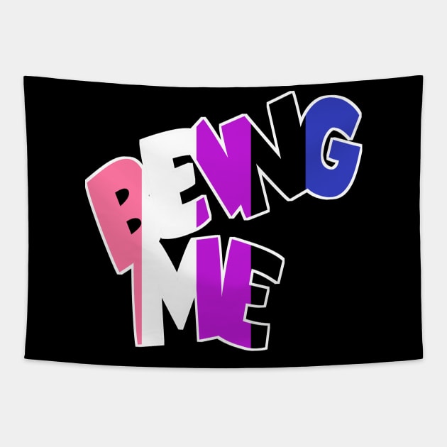 Being Me Gender Fluid Tapestry by Fig-Mon Designs