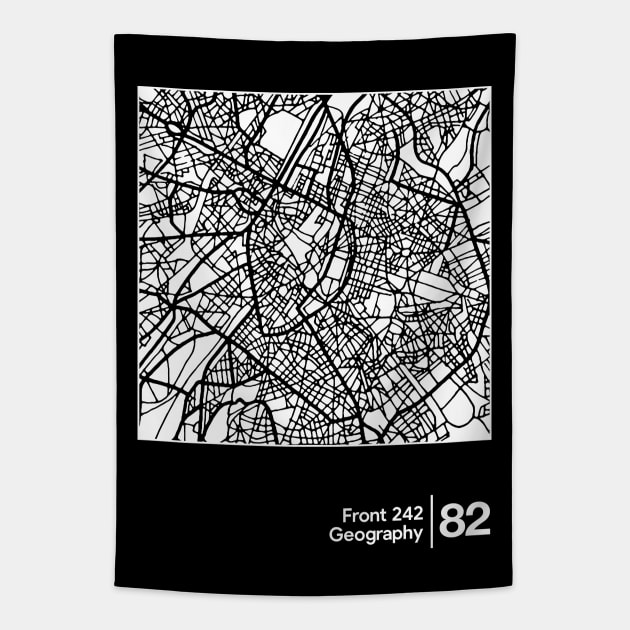Front 242 / Geography / Minimalist Graphic Artwork Design Tapestry by saudade