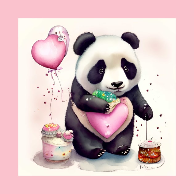 Heart-Shaped Treats for Panda Bear by AlienMirror