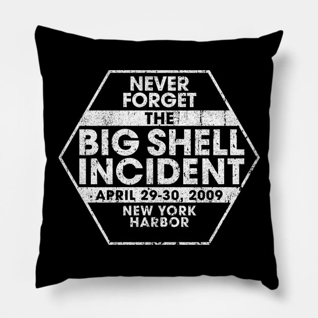 Never Forget The Big Shell Incident - MGS2 Pillow by huckblade