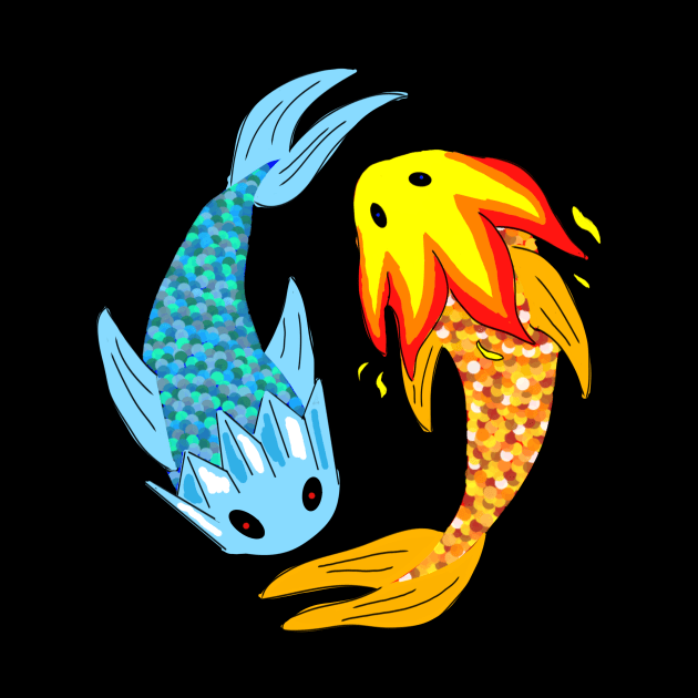 Fire and Ice Fish by GhostDragonDesigns