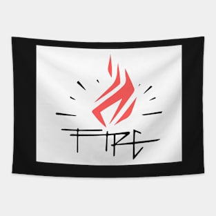 Fire illustration and concept Tapestry